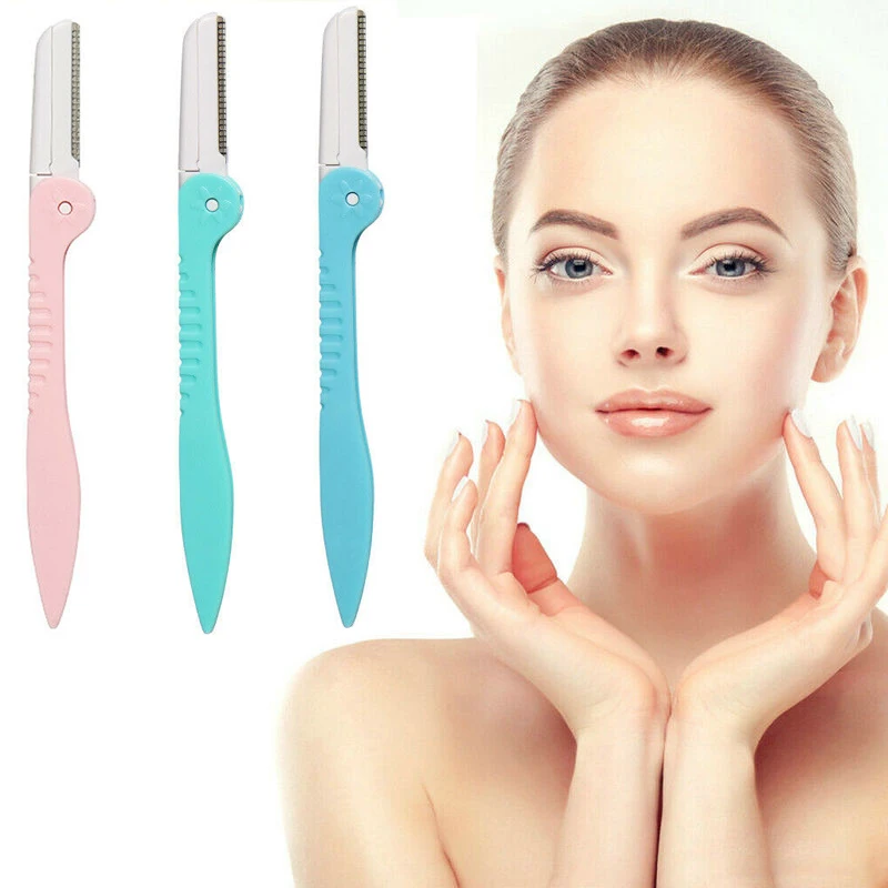 

3pcs/set Portable Folding Eyebrow Trimmer Eyebrow Razor planing Painless Hair Removal for Eyebrow Face Makeup Tool