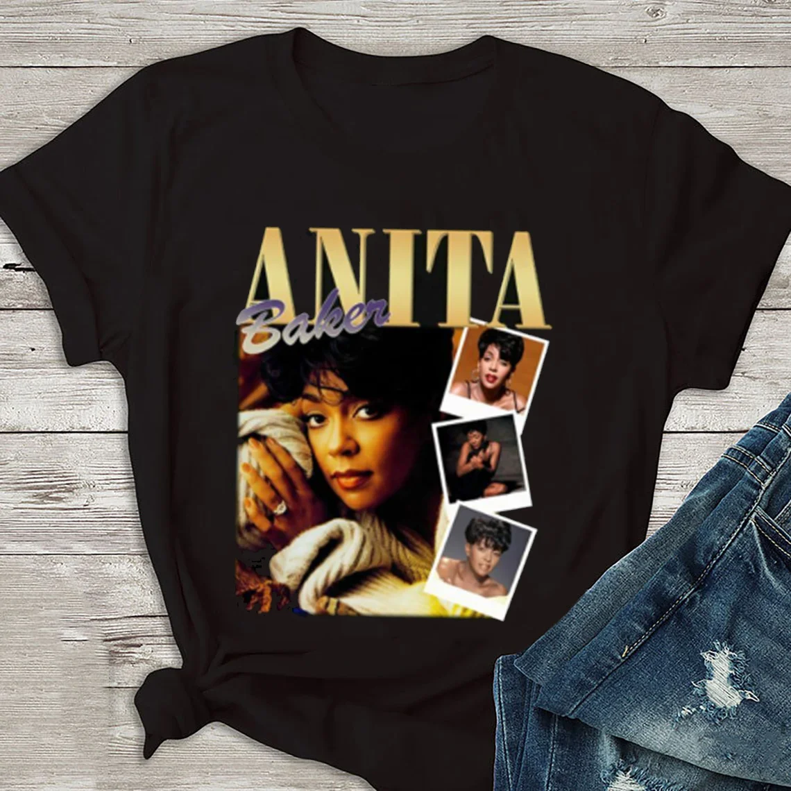 

Anita Baker Short Sleeve Cotton T-Shirt