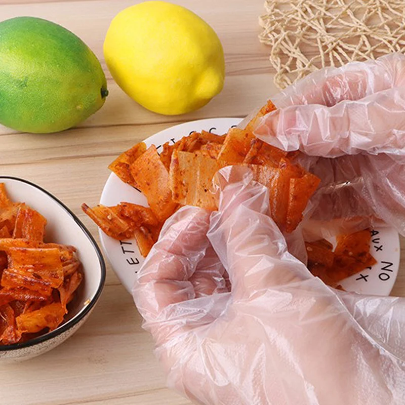 

Одноразовые пищевые пластиковые перчатки, домашняя кухня, ресторан, барбекю, 200 шт./коркорт