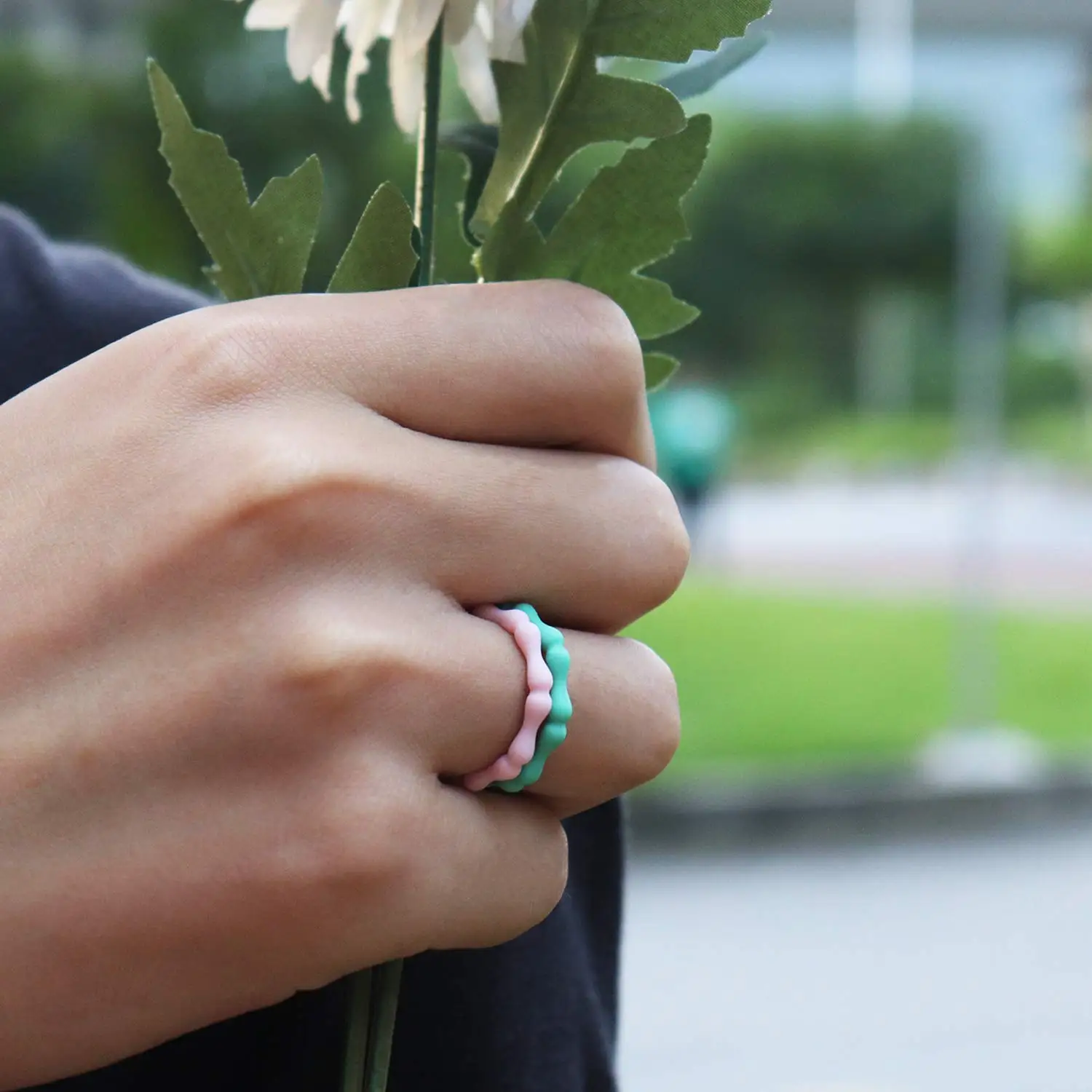 Набор силиконовых колец GEEDYN с бамбуковым сечением для женщин 10 цветов тонкая