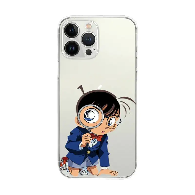 Фото Чехол для телефона с аниме детективом Конаном для Samsung Galaxy S30 S22 S21 S20 Fe Lite Ultra S10 E S9 S8 Plus, прозрачный чехол №2