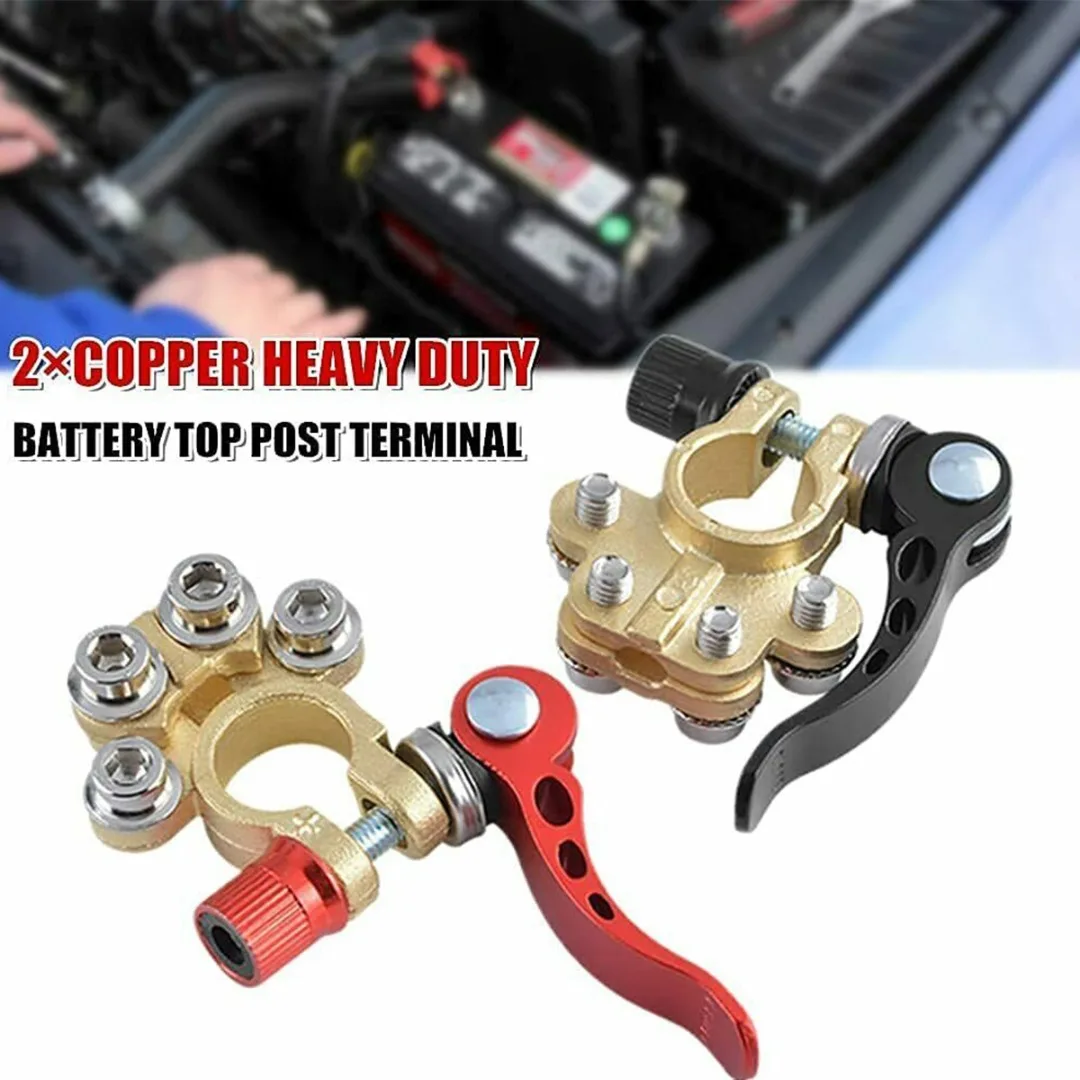 

2pcs Quick Disconnect Car Battery Main Cable Post Terminal Connectors Durable Modified Batterys Connector Accessories