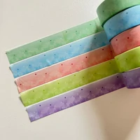 ins color star sky small square washi tape simple style diy sealing sticker notebook stationery masking decorative tape 5m