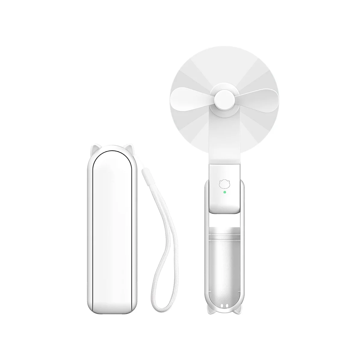 

Handheld Mini Fan, Portable Foldable Fan with USB Rechargeable, Small Pocket Fan for Travel Outdoor, 3 Speeds White