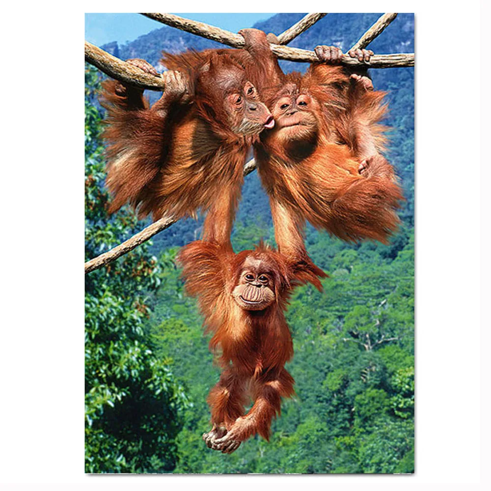 

5D Diamond Painting Full Square Orangutan Landscape Cross Stitch DIY Diamond Embroidery Full Rhinestones Mosaic Home Decor