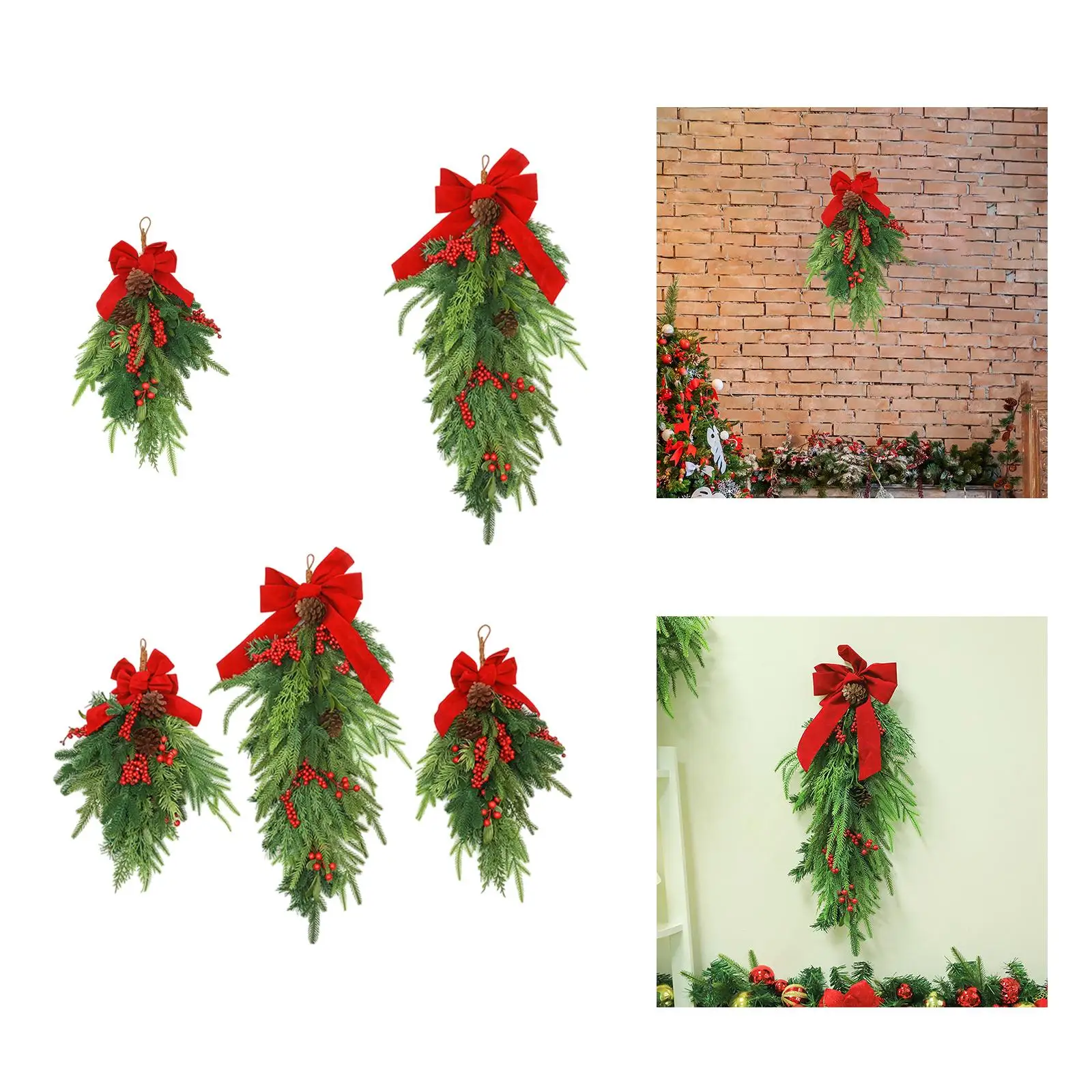 Рождественские каплевидные свачки подвесной дверной венок для вечеринок