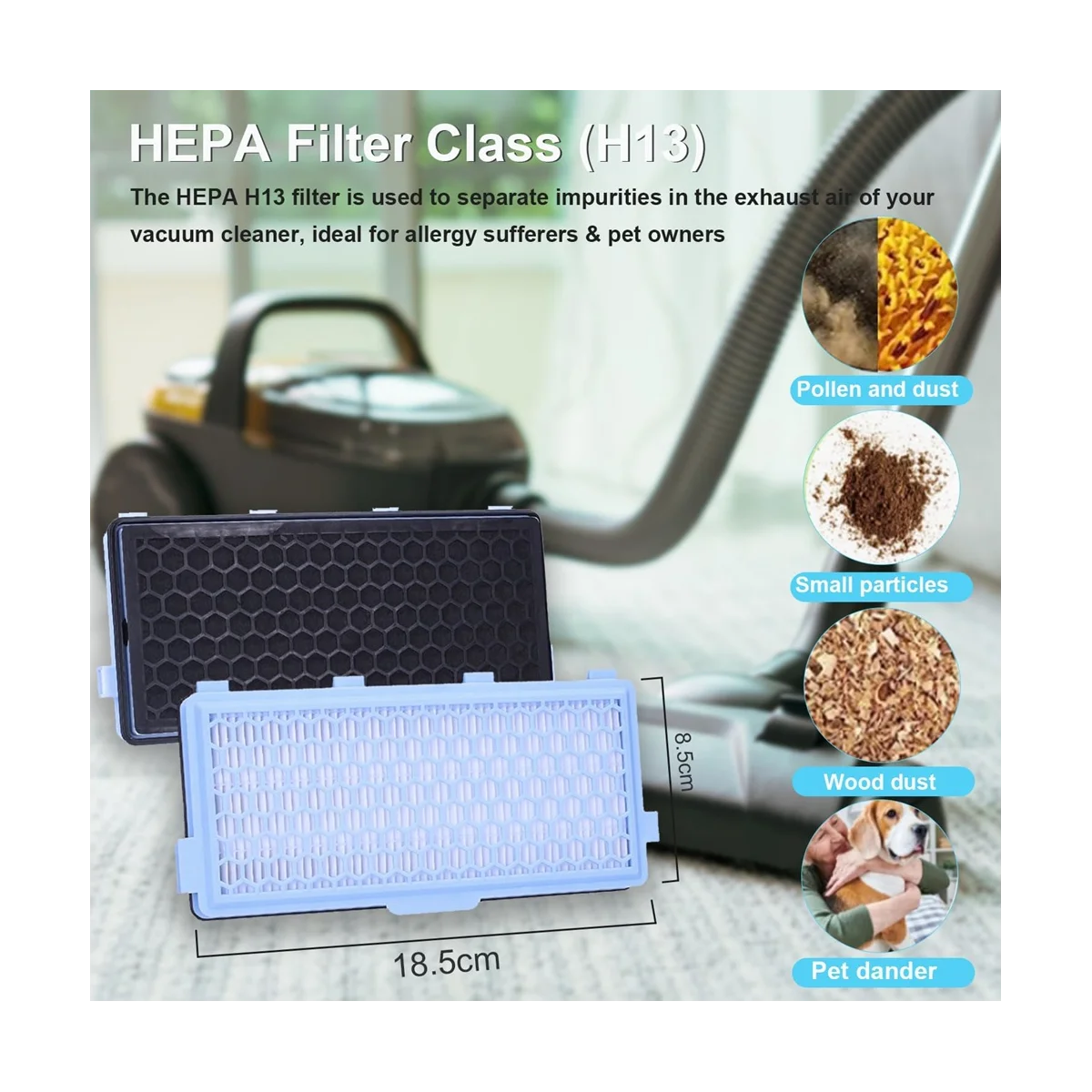 Набор аксессуаров для пылесоса S8340 Compact C1/C2 Complete C2/C3 3-HA 50 HEPA-фильтров мешки