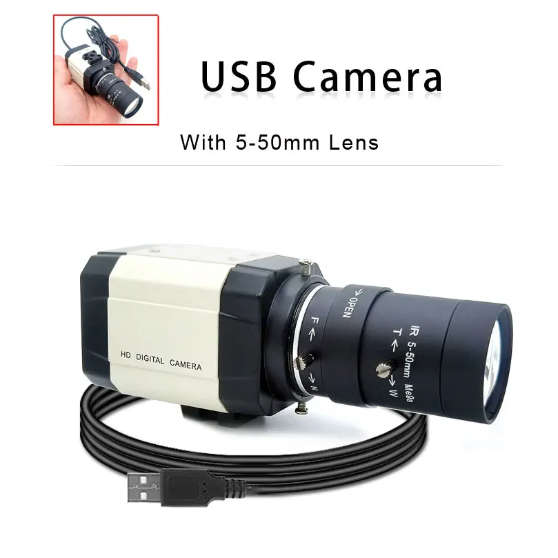 

Ручной вариофокальный зум 5-50 мм, USB-объектив 720P 1080P 4 МП 5 Мп и 8 Мп, высокоскоростная USB-веб-камера для прямой трансляции