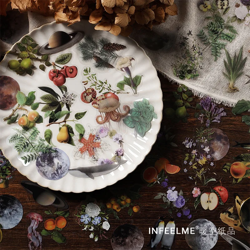 40 шт. милые канцелярские наклейки горы и море планер декоративные для мобильных