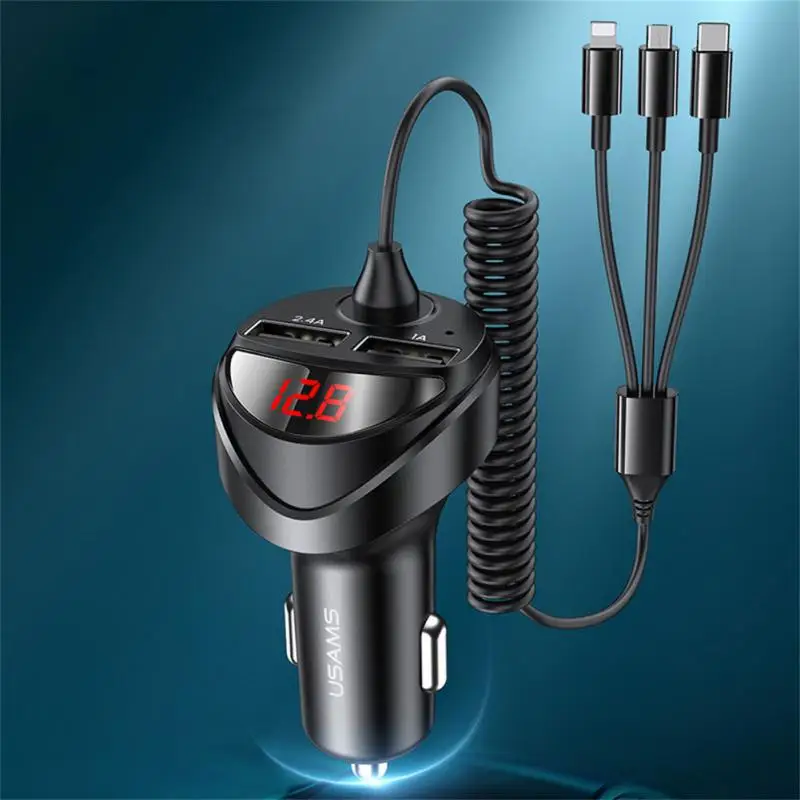 

Автомобильный прикуриватель с двумя Usb-портами и Fm-трансмиттером