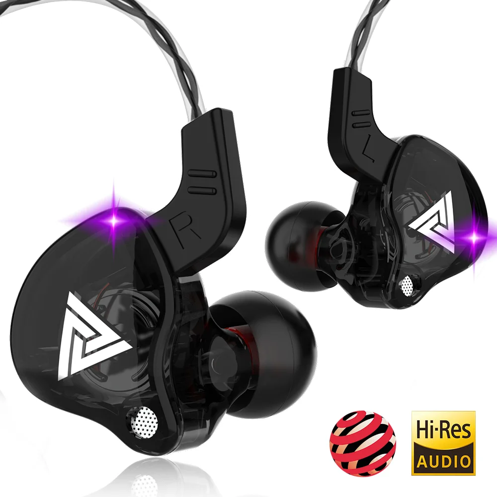 Original qkz ak6 alta fidelidade com fio earphonerace esporte fone de ouvido baixo estéreo redução ruído fone música fones de ouvido no ouvido com microfone