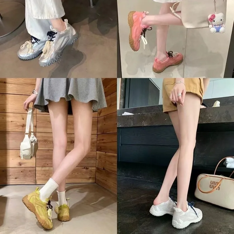 Женские кожаные кроссовки с ремешком