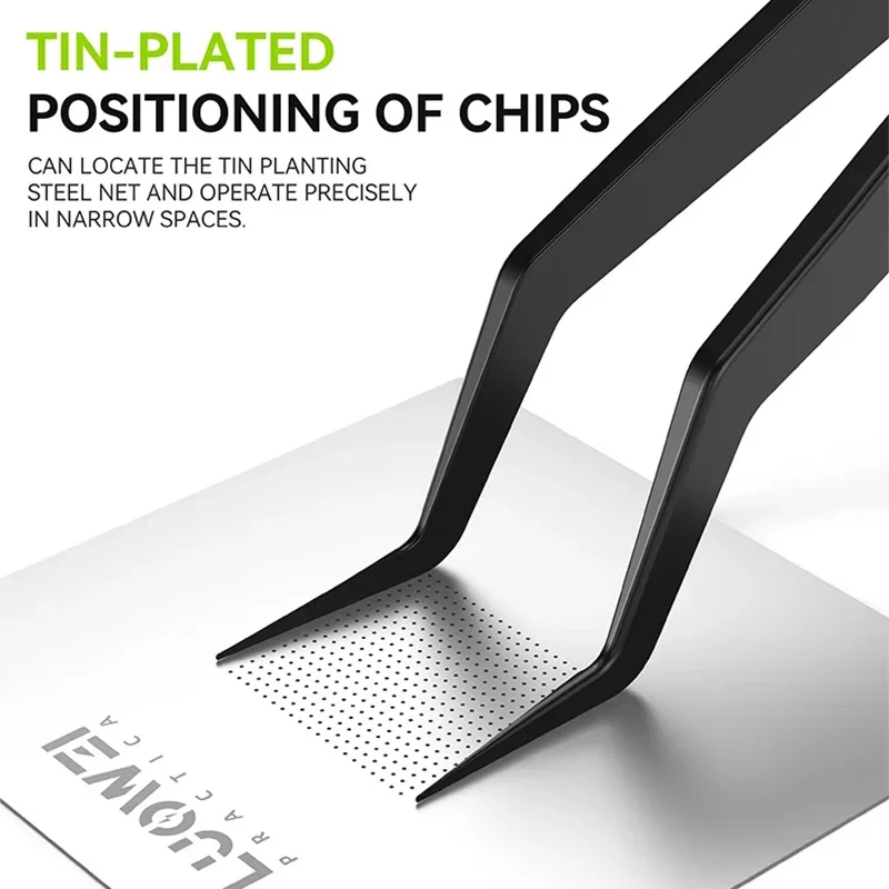 Luowei IS-20 Высокоточный Сверхтвердый Пинцет Из Углеродистой Стали Для Посадки Олова