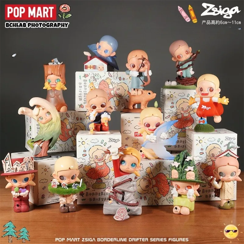Фото Оригинальная коллекционная фигурка POP MART Zsiga Borderline Drifter Series в слепой коробке, милые игрушки, подарок-сюрприз №1