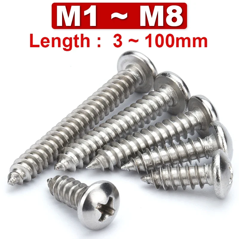 

Саморезы из нержавеющей стали 304 M1-M8