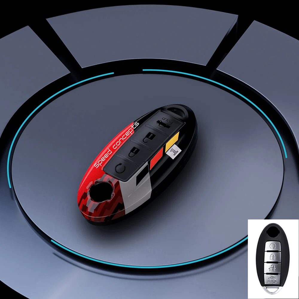 Чехол для ключей от машины с граффити для Nissan Qashqai X-Trail Versa Maxima Altima Rogue Murano Juke Tiida Infiniti FX35 QX60