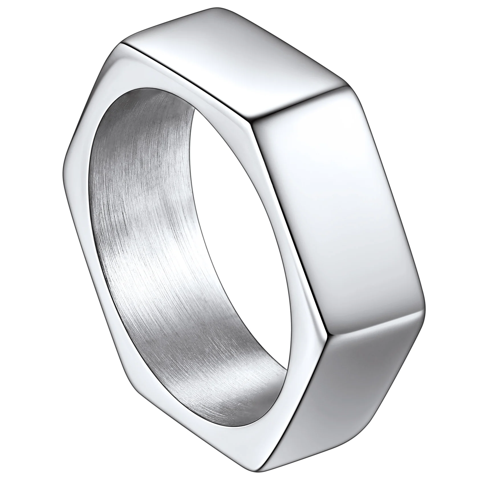 

ChainsPro Men and Women Screw Ring, 18K Gold-plated Stainless Steel Jewelry Hexagonal Geometric Norwegian Viking Symbol Ring