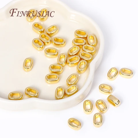Фурнитура для кожаных браслетов FINRUSIAC, золотистая, латунь, 20 шт
