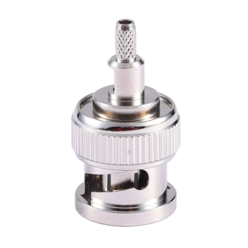 Обжим вилки разъема-вилки BNC для кабеля RG58 LMR195 прямого никелированного 50 Ом