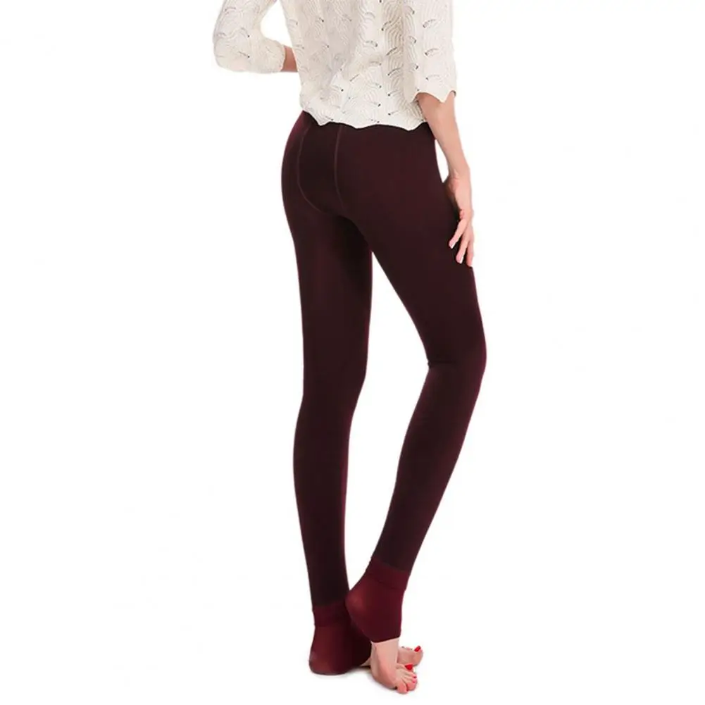 

Леггинсы женские зимние однотонные с флисовой подкладкой