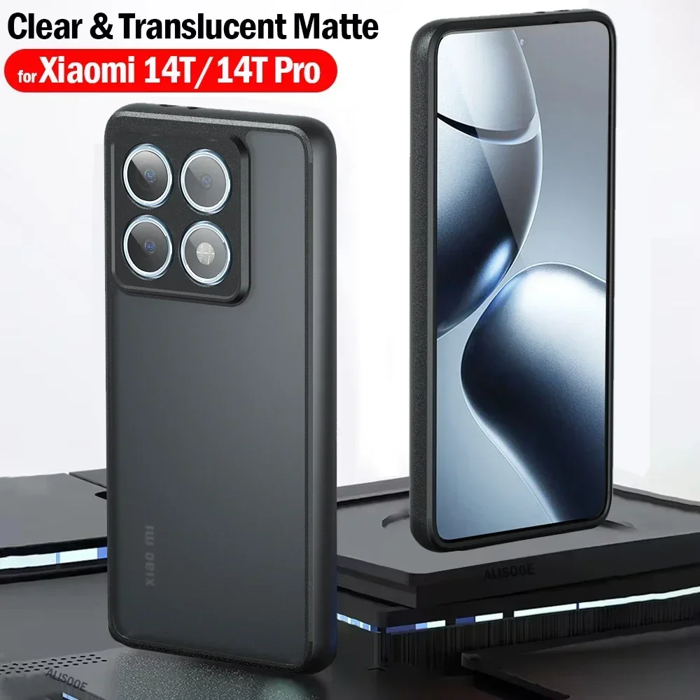 Чехол для Xiaomi 14T Pro/14T ультратонкий матовый полупрозрачный и прозрачный чехол