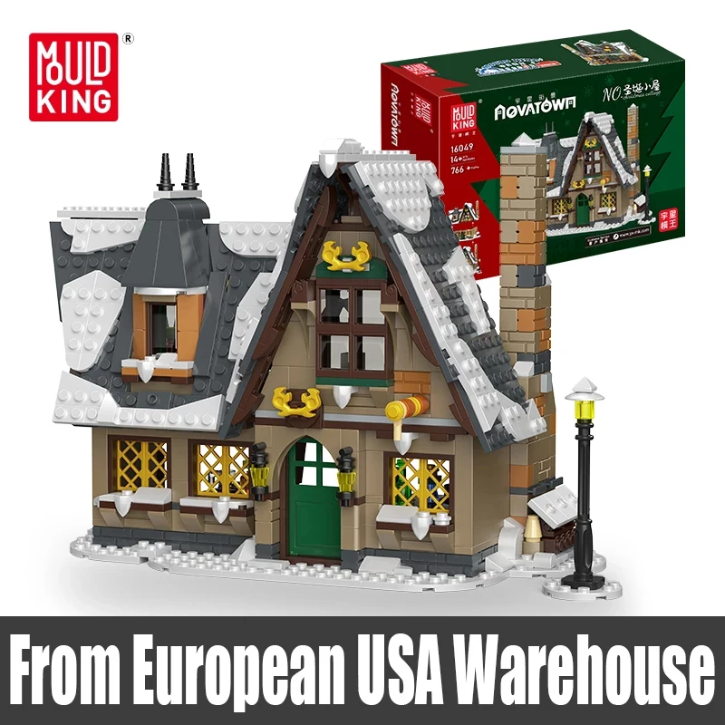 

Mould King 16049 MOC Christmas Cottage Building Blocks Toy Santa Claus Winter House Assemble Toy Adults Children Christmas Gifts