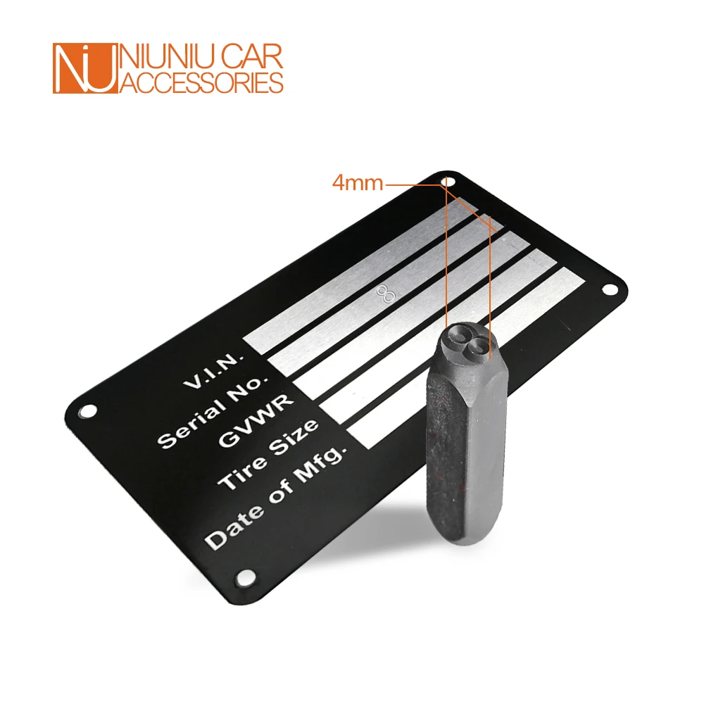 4 мм стальной штамповочный металлический набор Пробойник с биркой для прицепа