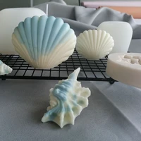 hechen ocean series scented candles shell conch candle making silicone jars handmade soap bathroom decorations fish tank plaster