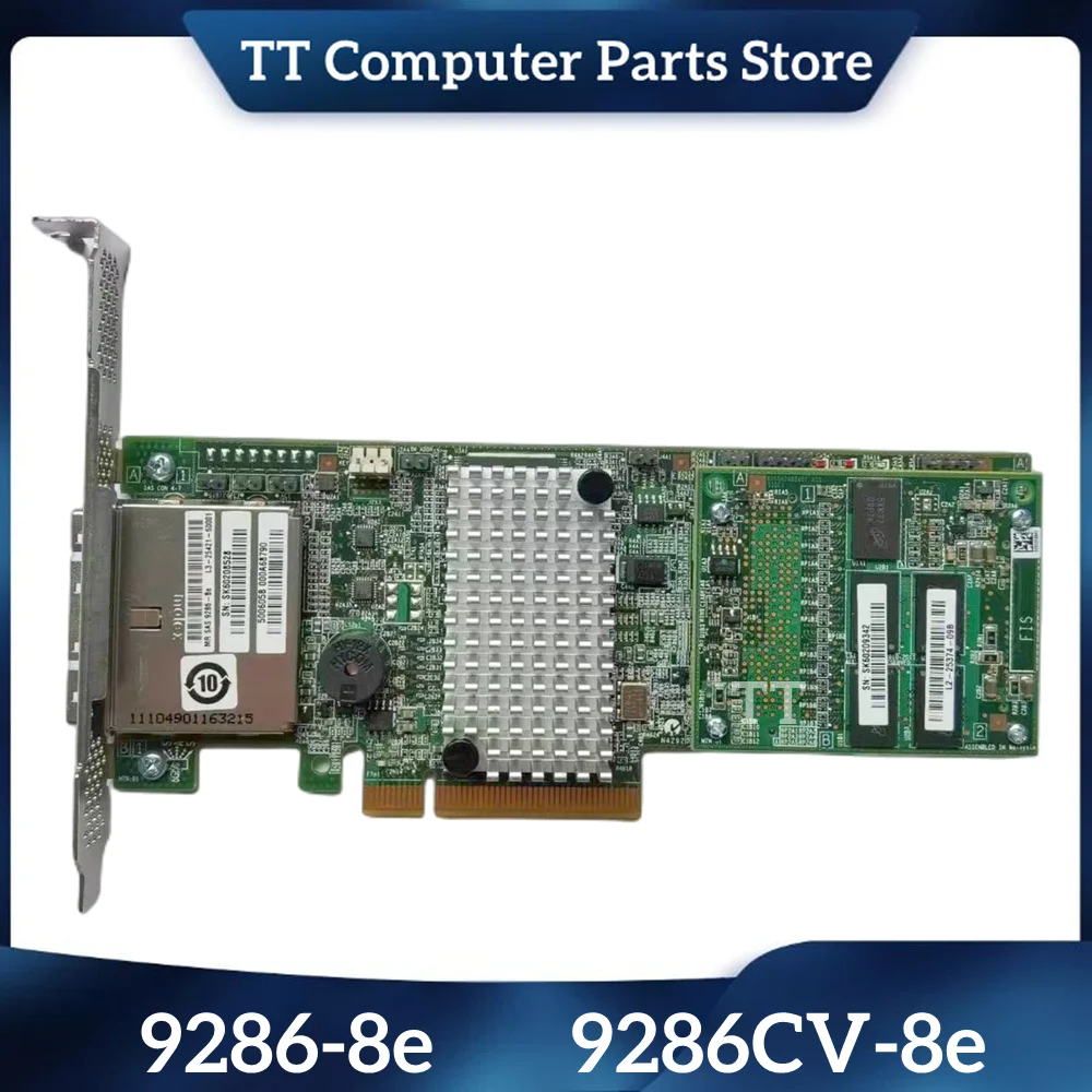 

TT For LSI 9286CV-8e 1GB Cache SAS PCI-E 6Gb/s HBA RAID 9286-8e Card Fast Ship