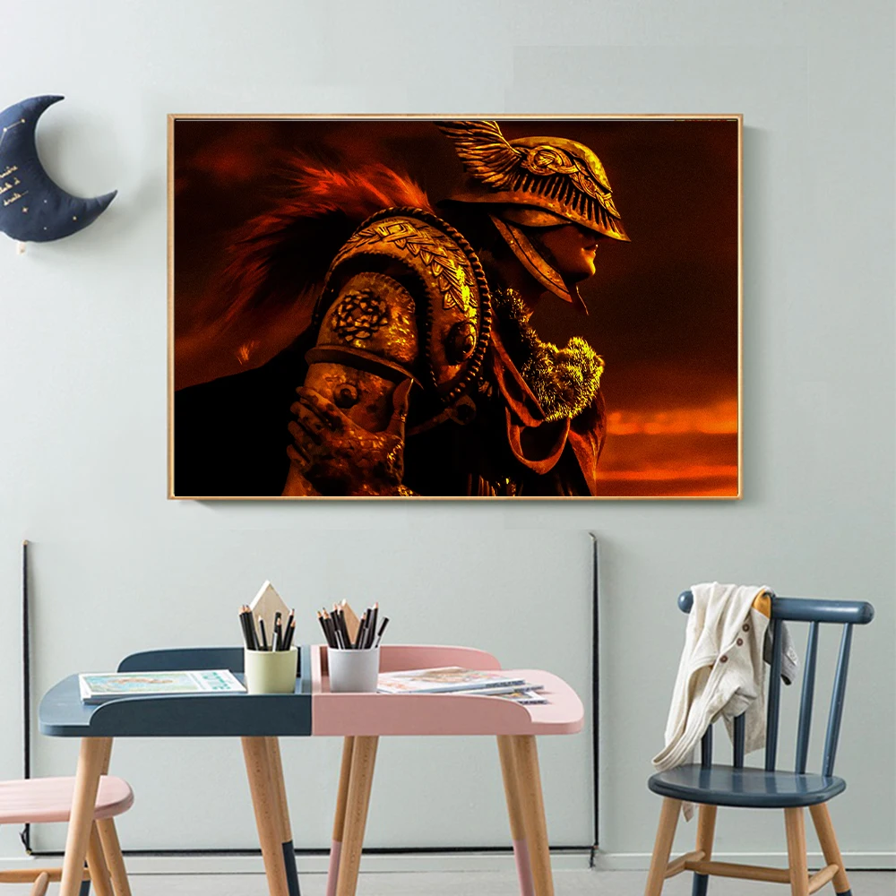 

Malenia Elden Ring Video Game Poster Female Martial God Character Painting Decoration Modern Living Room Bar Cafe Decor Art Wall