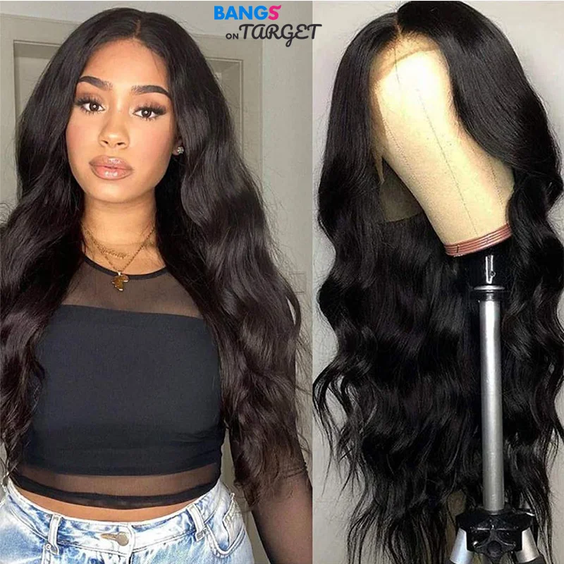 34' 13x6 HD Lace Front Wigs Body Wave 13x4 Human Hair Frontal Brazilian Transparent Remy Black Women | Шиньоны и парики