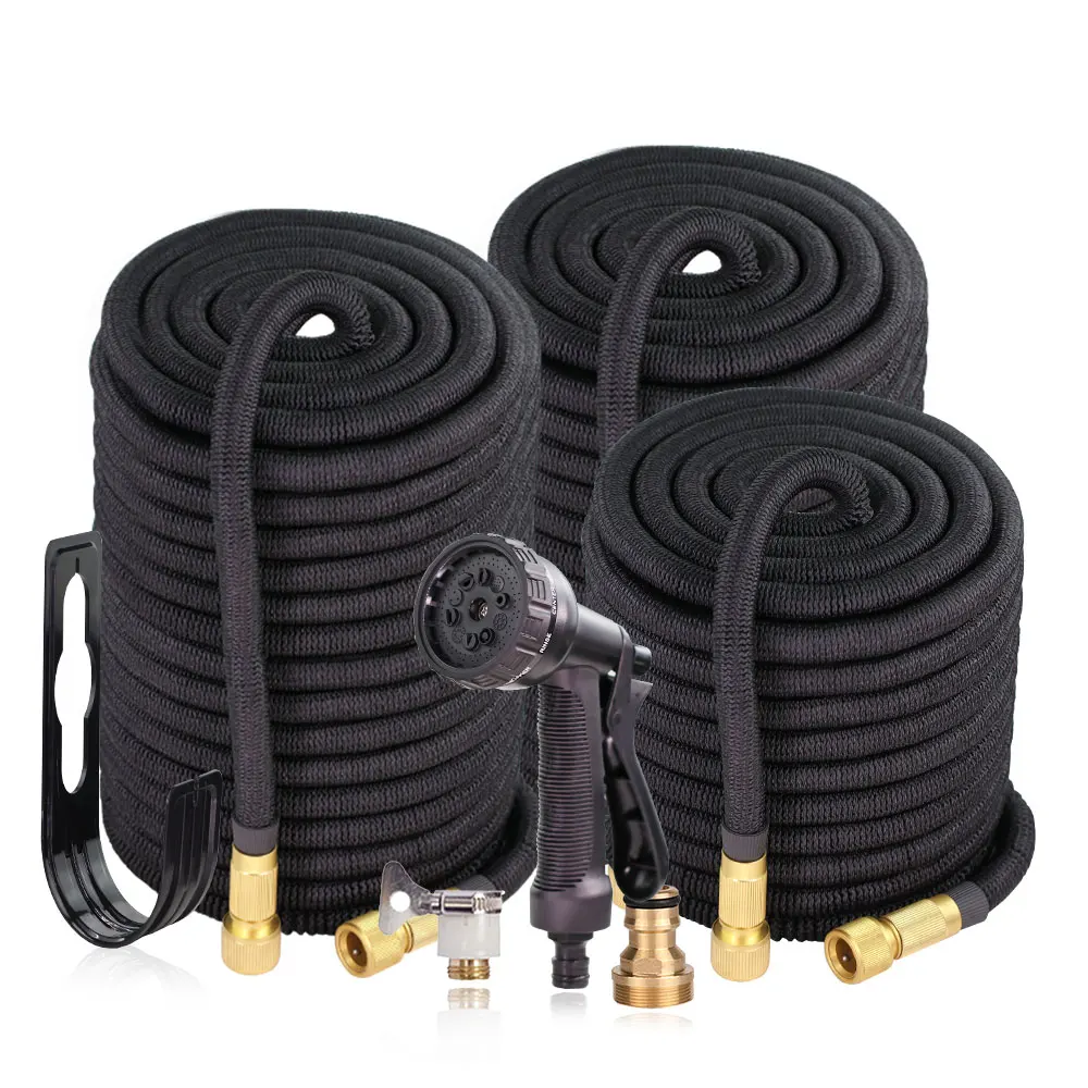 Расширяемый Двойной Металлический Соединитель Садовый Шланг Катушка Высокого