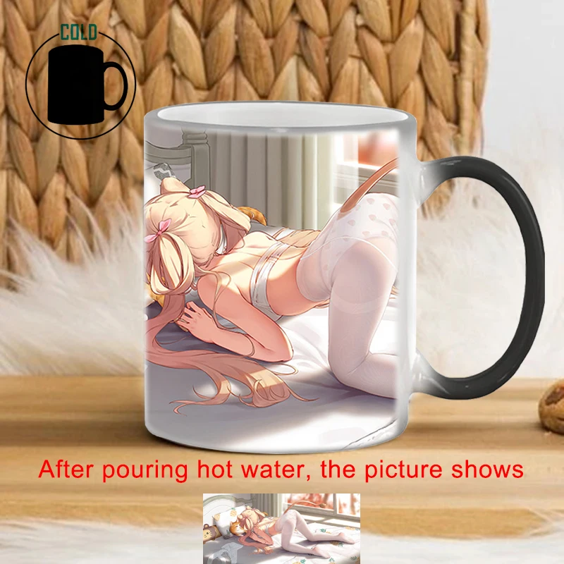 

Sexy Girl Mug Color Changing Porcelain Coffee Cup BSKT-040 Ceramic Mugs Coffee Cups Sublimation Tumblers Drinkware Free Shipping