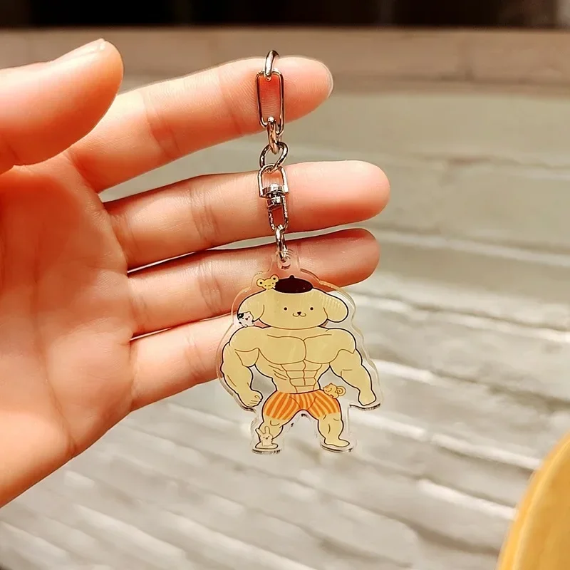 Забавный акриловый брелок Hello Kitty милый мультфильм Kuromi Cinnamoroll мелодия подвеска в