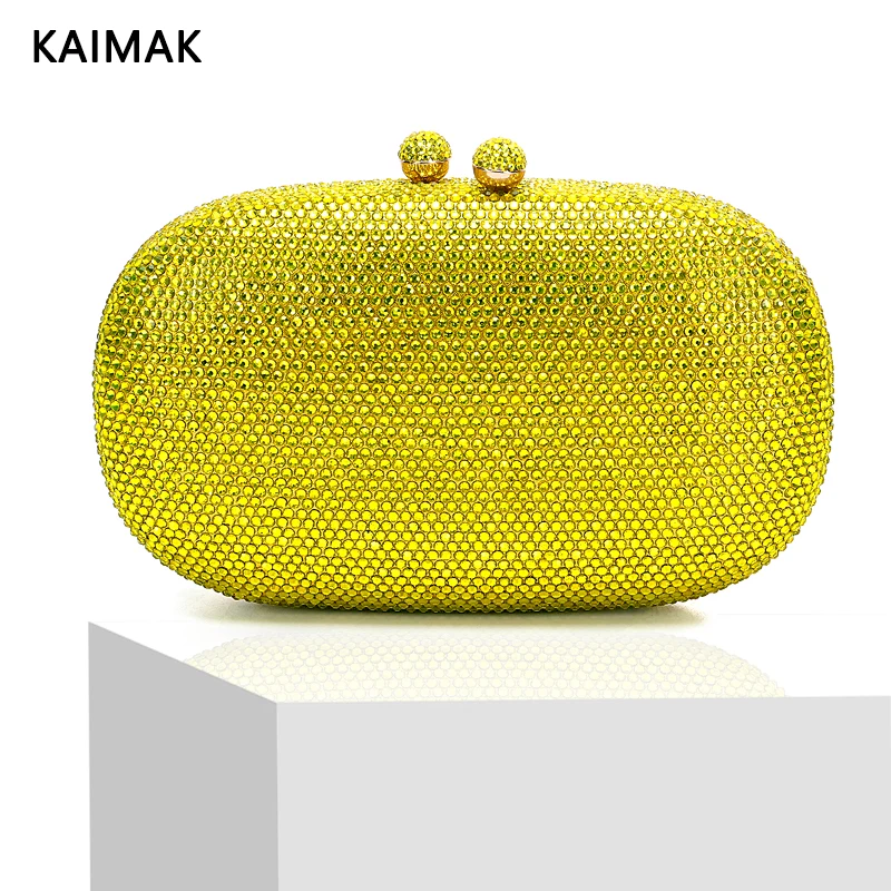 Роскошная брендовая женская сумка желтая для свадебной вечеринки