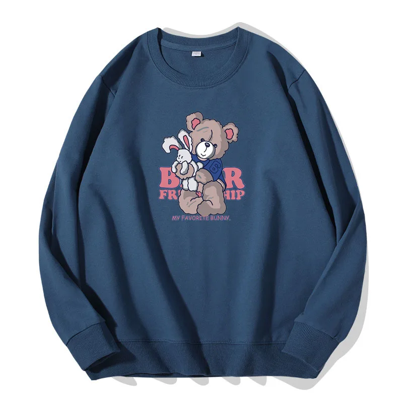 Женские толстовки с капюшоном толстовка принтом милого медведя для девочек