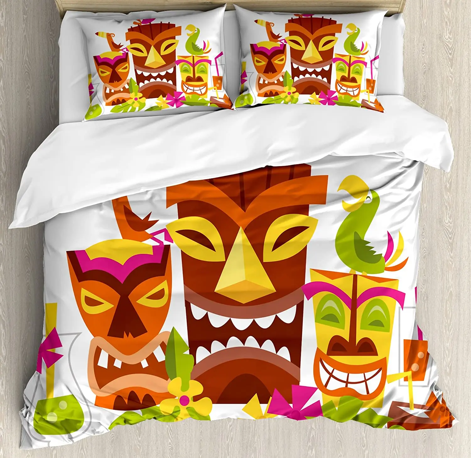 

Комплект постельного белья Luau, для спальни, кровати, дома, три наволочки с пододеяльником и пододеяльником, покрывало, наволочка для вечерин...