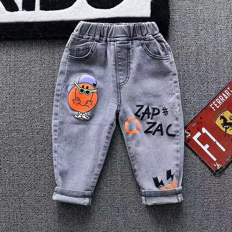 

Baby Jeans Clothes Children'sTrousers Spring And Autumn Style Boys Stretch Jeans Westernized Babys Leg Pants Korean Version