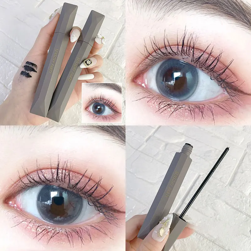 

Silk Fibre Eyelash Extension Mascara Thick Curl Waterproof Sweat-proof Slender Not Easy To Dye Color Makeup Mascara Beauty