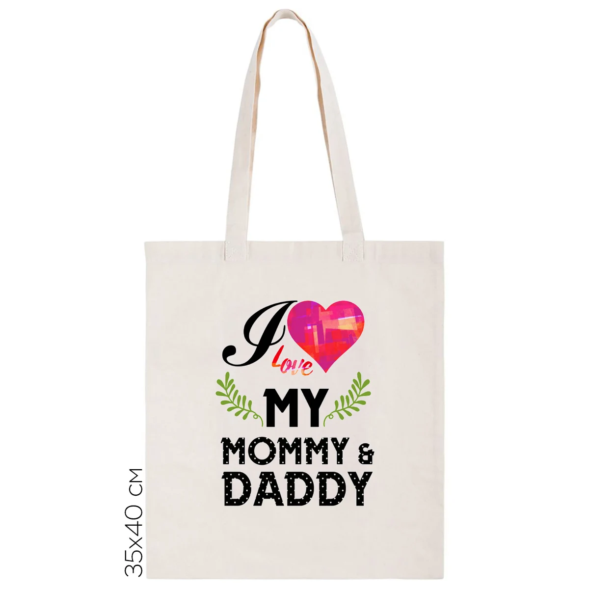 Сумка-шоппер CoolPodarok &quotПрикол. Семья. I love my mommy and daddy. Я люблю маму и папу&quot |