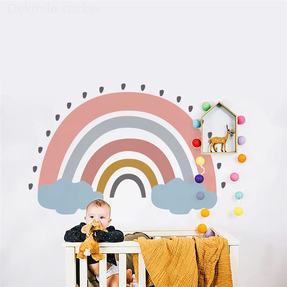 

Радужная искусственная девушка комната детская спальня декоративная роспись самоклеящаяся Съемная наклейка домашний декор детский подар...