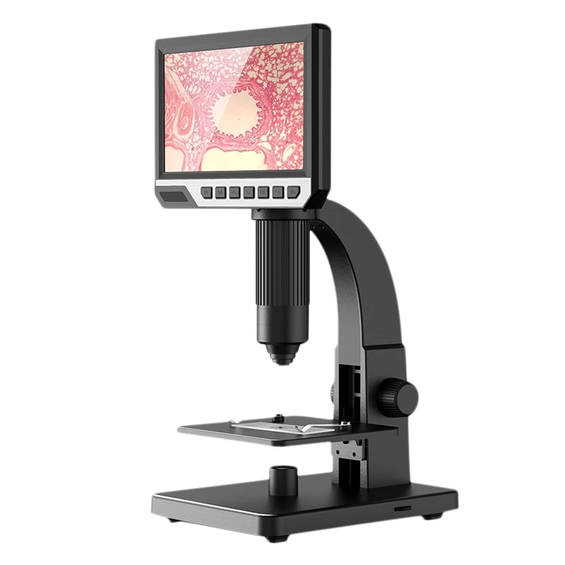 

Retail LCD Digital Microscope, 7 Inch 12MP HD 2000X 10 + 1 LED Magnification, Rechargeable Battery, Children's Microscope