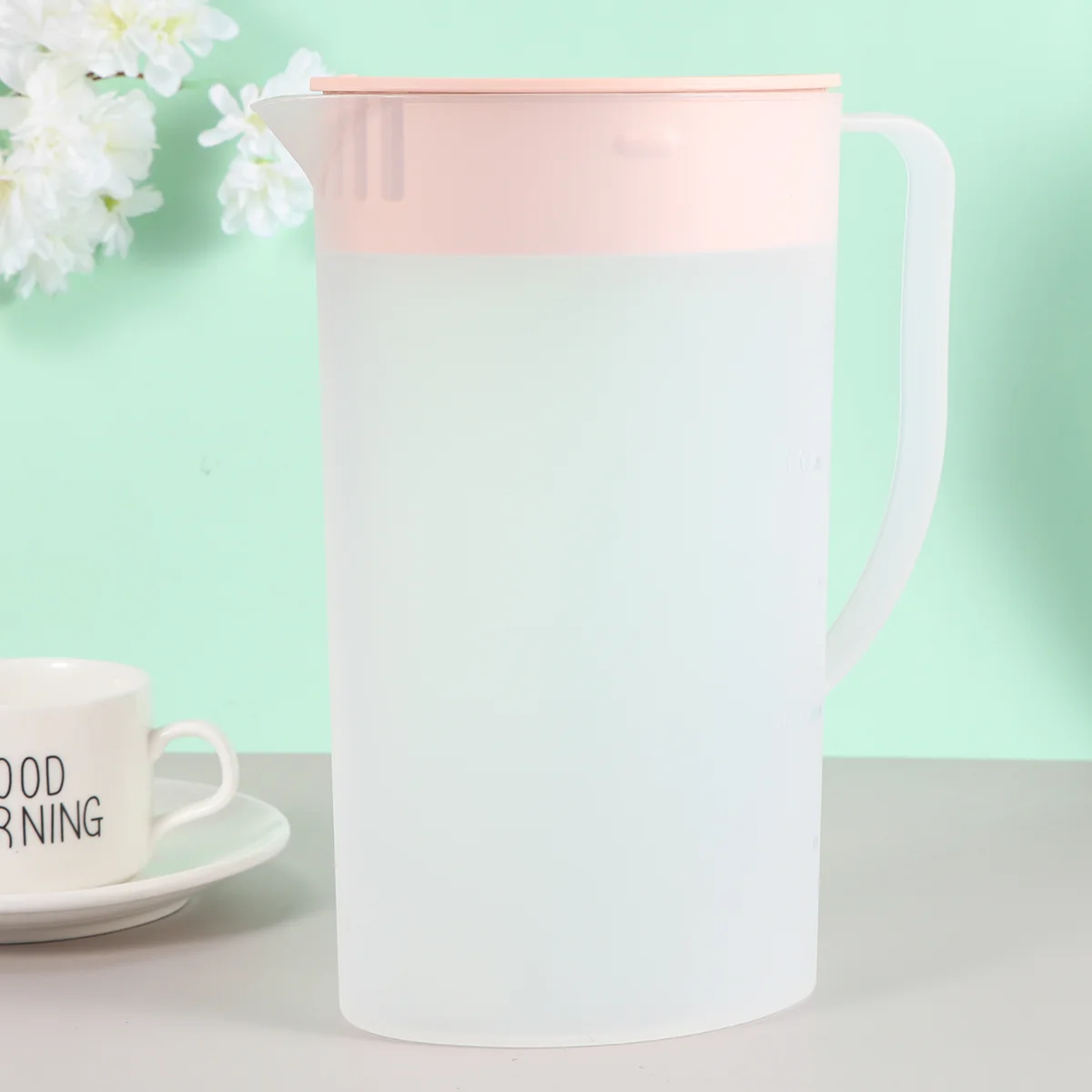 

Pitcher Water Plastic Kettle Tea Beverage Lid Pitchers Cold Jug Drink Pot Lemonade Coffee Jugs Gallon Fridge Iced Scale Drinking