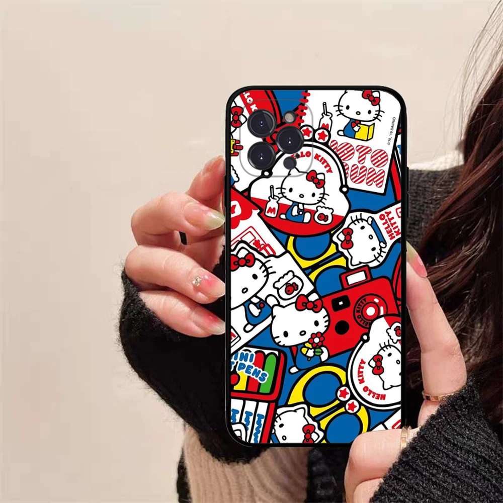 Мягкий силиконовый чехол H-Hellos-K-Kittys для Iphone 15 14 13 12 11 Pro Mini XS MAX 8 7 6 Plus X XR
