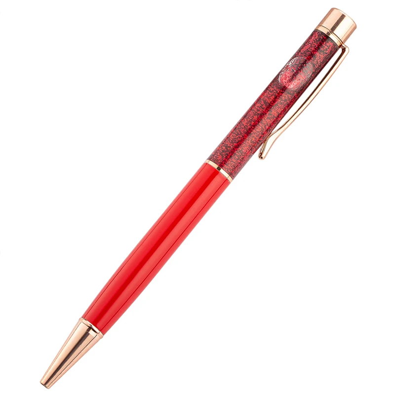 Ручка + 10 стержней металлическая шариковая ручка из золотой фольги