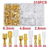 box insulated male female wire connector electrical crimp terminals spade connectors sleeve assorted kit 2 84 86 3mm