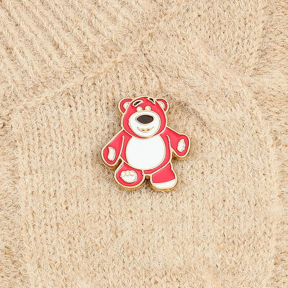 

Toy Story Cartoon Figure Brooch Disney Anime Character Lotso Huggin Bear Enamel Badge Jewelry for Shirt Backpack Accessories