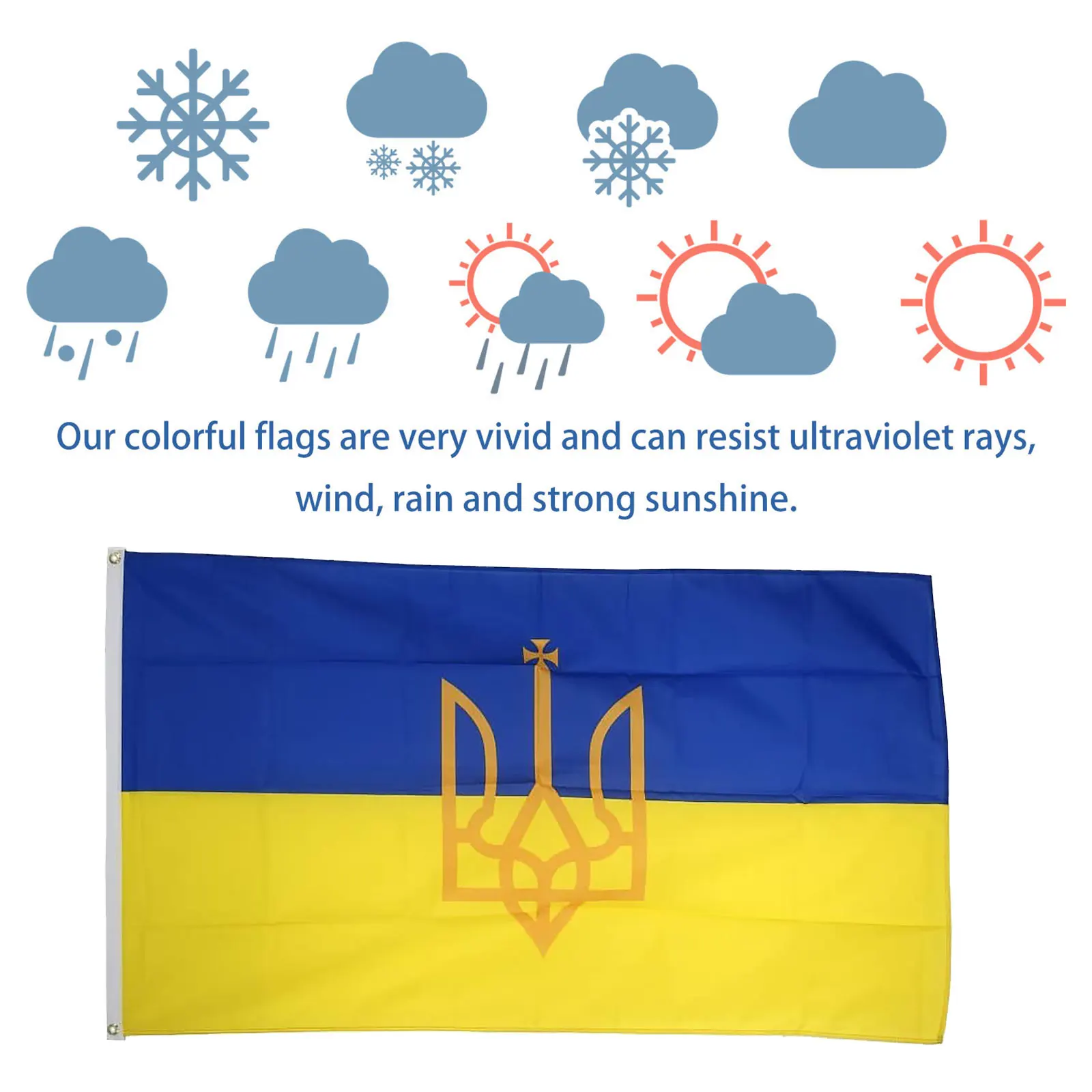 

Free shipping 3ft x 5ft Hot Sale NEW Ukraine Flag 90x150cm 3x5ft Polyester Ukrainian Banner National Country Flag