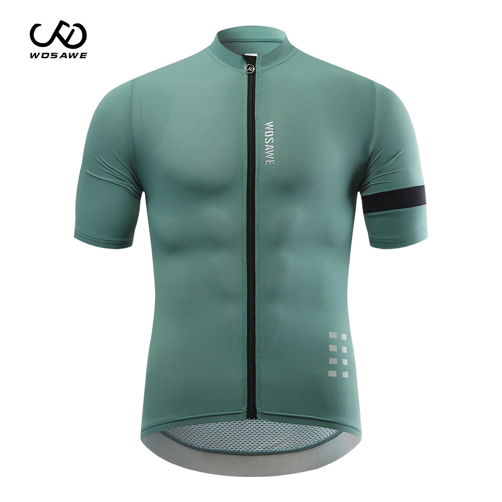 

WOSAWE Man Cycling Jersey Pro team Short Sleeve Downhill MTB Bicycle Clothing Quick Dry Bike Shirt Ropa Ciclismo Maillot Summer