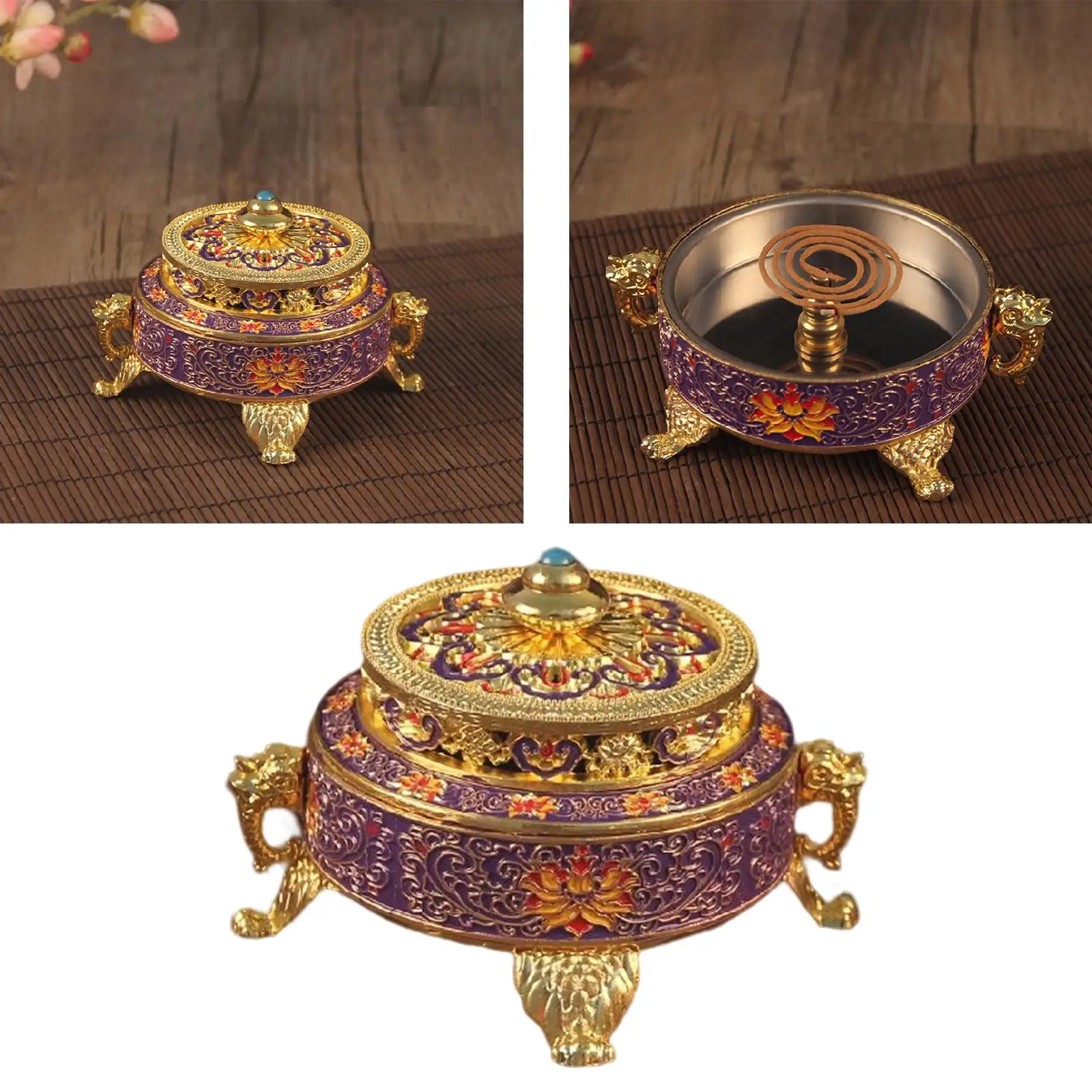 

Фэншуй Лотос ручной резьбы с держателем для палочек, конусы, катушки для гостиной, гостиницы, ладана для йоги